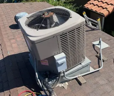 Air Conditioner Maintenance In The Roof